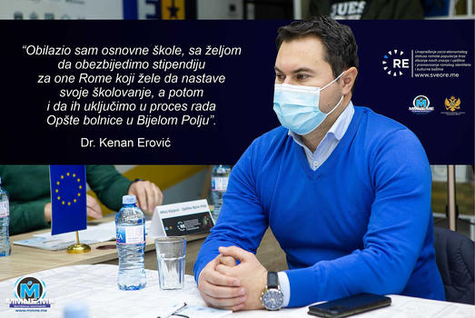 “U našoj bolnici i radi jedna pripadnica romske populacije na sektoru održavanja higijene, ali sam za to da se ide prema većim instancama, da budemo pozitivan primjer u Crnoj Gori, da završavaju i srednje medicinske škole, kako bi mogli da ih zapošljavamo i na tim pozicijama”, istakao je Erović, naglašavajući da je neophodno raditi na unapređenju sistema obrazovanja za Rome. www.sveore.me Ova kampanja realizuje se u sklopu projekta “napređenje socio-ekonomskog statusa romske populacije kroz sticanje novih znanja i vještina i promovisanje romskog identiteta i kulturne baštine” koji realizuje NVO Multimedijal Montenegro (MMNE) uz finansijsku podršku Ministarstva pravde, ljudskih I manjinskih prava.